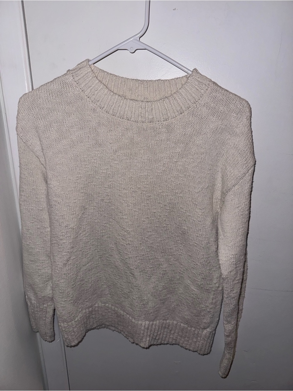 L.L. Bean Women's Cream Crewneck Sweater